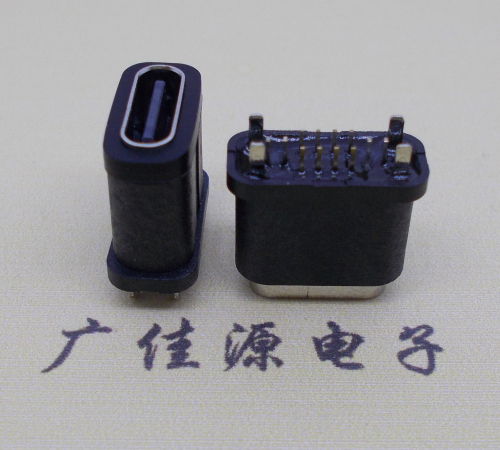 海南type-c16pin防水母座.IPX7防水等级.立插接口连接器